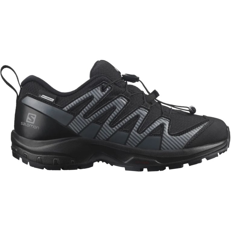 Black Salomon Xa Pro V8 CSWP Kids\' Hiking Shoes | IE HO9728